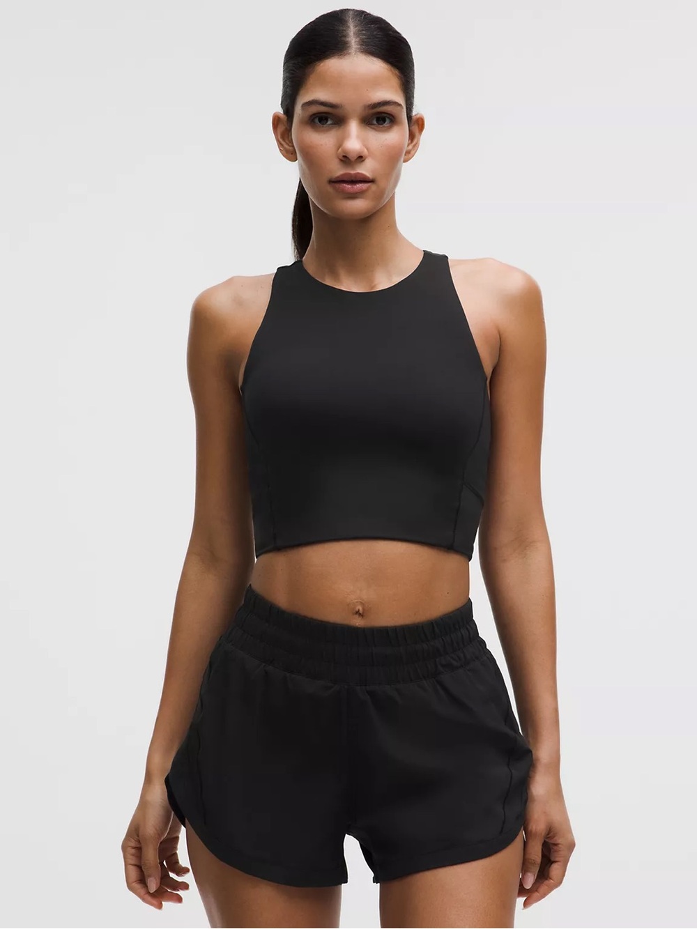 lululemon athletica Black High-Neck Crop Sports Bra